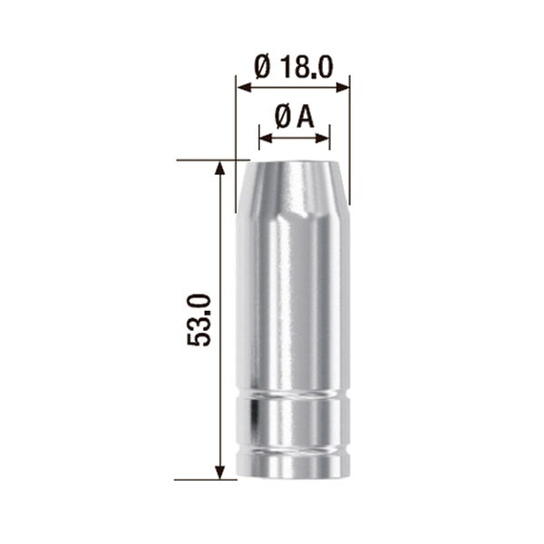 Газовое сопло 12,0 мм для FB 150 (5 шт) FUBAG FB150.N.12.0