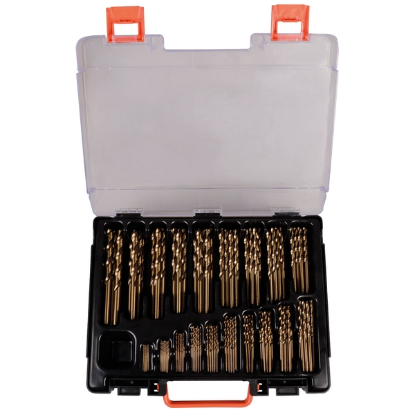 Набор сверл по металлу HSS-Co ECO 1-10 мм, 170 шт, в кейсе, Projahn 67613