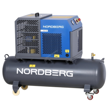 NORDBERG NCF5R Компрессор винтовой, 4 кВт, 10 бар, 450 л/мин, ресивер 180 л, IP54