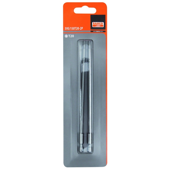 BAHCO 59S/150T30-2P Набор вставок (бит) 1/4 дюйма TORX T30, 150 мм, 2 предмета