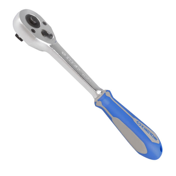 Трещотка 1/2 дюйма 32 зубца флажковая, кнопочный фиксатор King Tony 4771-10GR