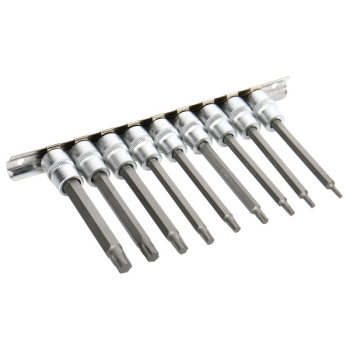 Набор бит-головок 3/8" TORX Plus TP10-TP50, L=100 мм, 9 предметов, JTC-7123