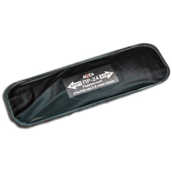 Пластырь радиальный резинокордный для горячей вулканизации 75x220мм (2 сл) БХЗ ПР-24