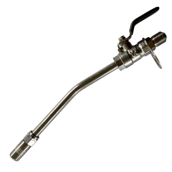 Пистолет для раздачи консистентной смазки с жестким наконечником и шаровым краном AE&T HCG-100