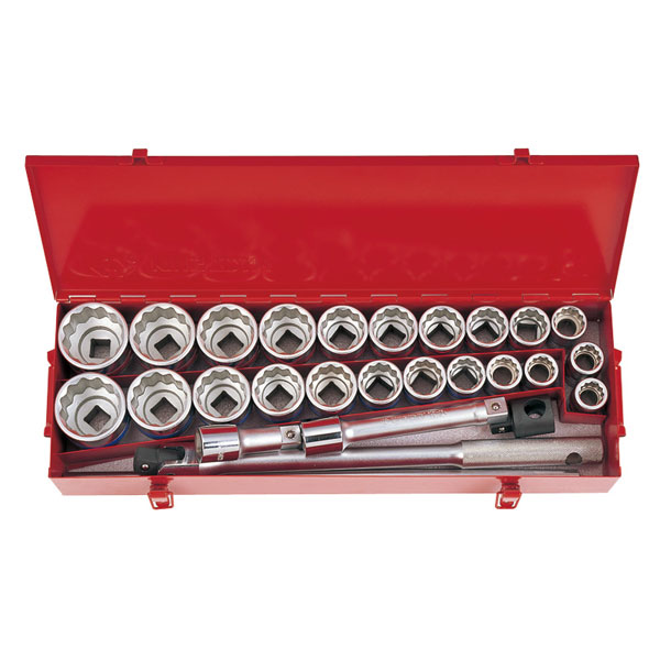 Набор торцевых головок 3/4 дюйма 22-50 мм, 7/8-2 дюйма, 26 предметов King Tony 6226CR