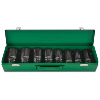 Набор ударных головок глубоких 3/4", 6-гранных, 22-38 мм, 8 предметов, TOPTUL GDAD0803