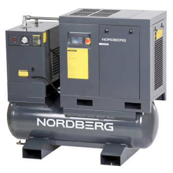 NORDBERG NCF10RD Компрессор винтовой, 7.5 кВт, 10 бар, 960 л/мин, ресивер 300 л, осушитель