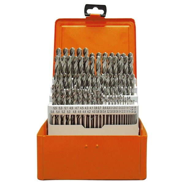 Набор сверл по металлу HSS-G Typ N 1-5,9 мм, 50 шт в кейсе, Projahn 60440