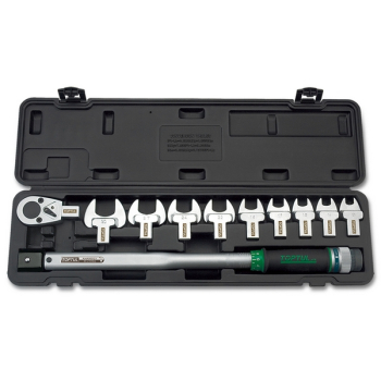 Ключ динамометрический 14x18 мм, 40-210 Нм, с рожковыми насадками 13-30 мм, 1/2″, 11 пр, TOPTUL GAAI1101