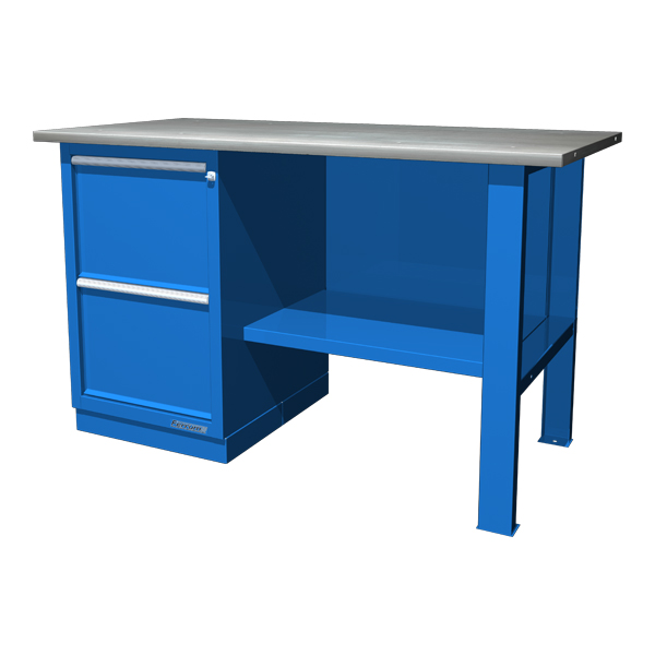 Верстак слесарный однотумбовый с оцинкованной столешницей Феррум 01.102-G5015