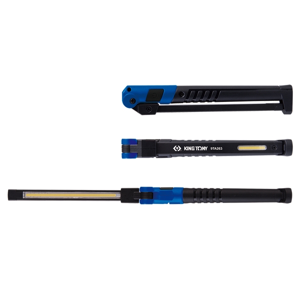 KING TONY 9TA263 Фонарь светодиодный, шарнирный, магнит, 2W COB + 1.5W COB + 1W SMD, Li-Ion, 3,7 В