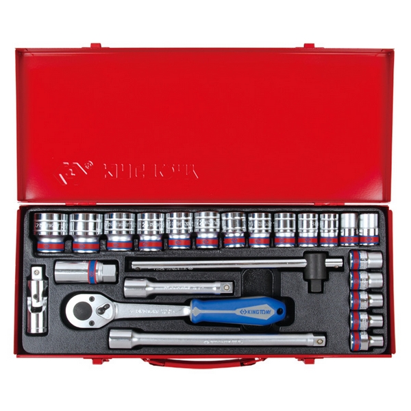Набор торцевых головок 1/2 дюйма 3/8–1&1/4 дюйма, 24 предмета King Tony 4028SR