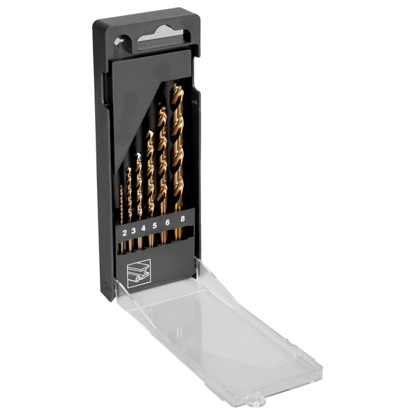 BAHCO 4511-SET-6 Набор спиральных сверл по металлу HSS-E Co5% DIN338N 2-8 мм, 6 предметов