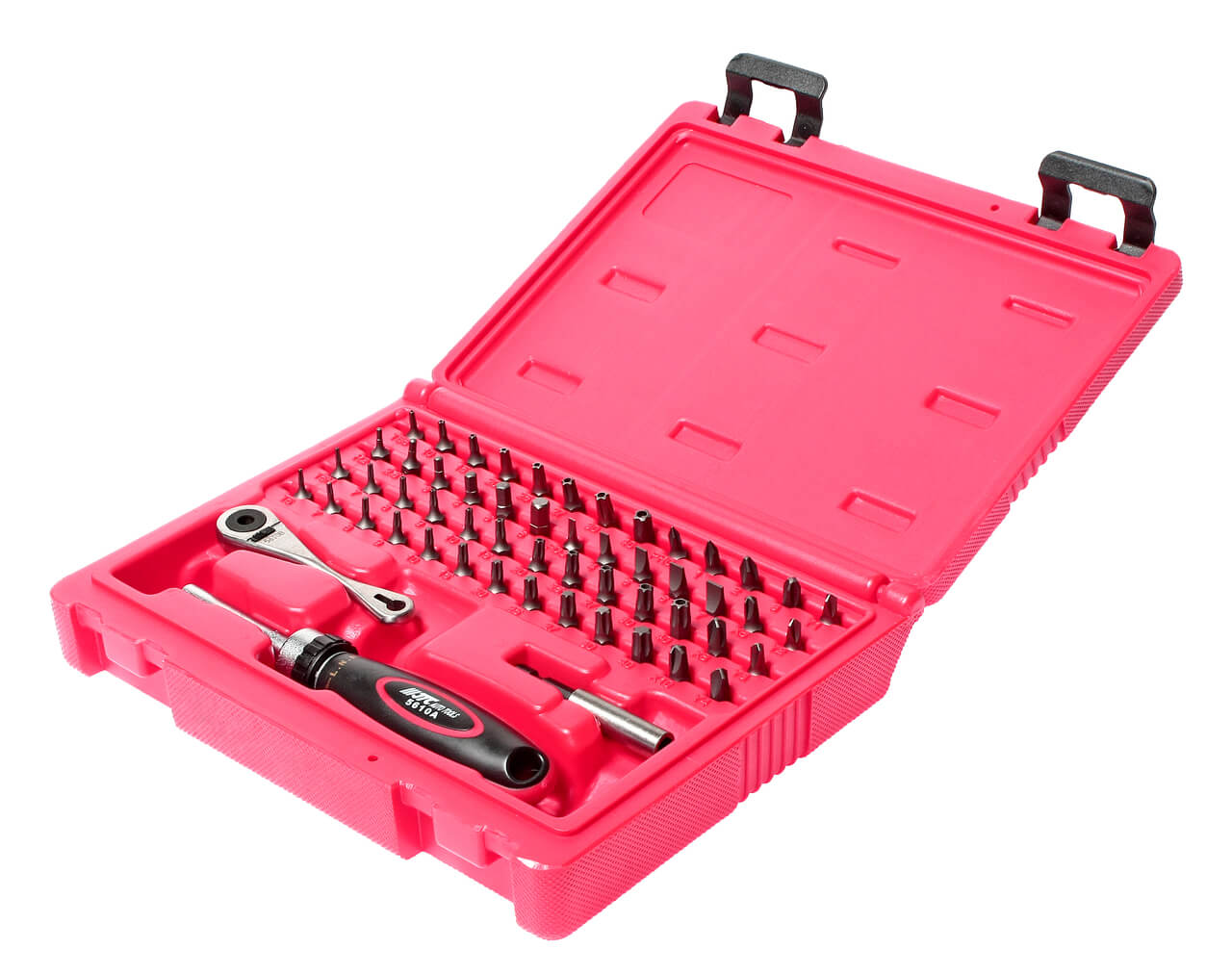 Набор бит 1/2", 3/8" TORX, HEX, PH с держателем в кейсе 55 предметов JTC-5610