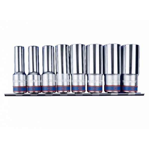 KING TONY 4308MR11 Набор инструментов глубоких торцевых головок 1/2 дюйма, 12-24 мм, 8 предметов
