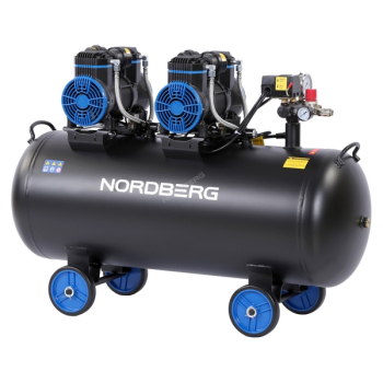 NORDBERG NCEO120/500 Компрессор поршневой безмасляный 220В, ресивер 125л, 500л/мин NORDBERG NCEO120/500 Компрессор поршневой безмасляный 220В, ресивер 125л, 500л/мин