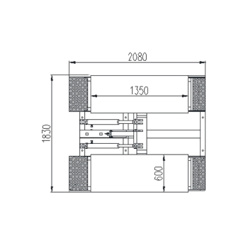 Подъемник ножничный электрогидравлический шиномонтажный, 4.5 т, KraftWell FORBI 4.5G (220V)