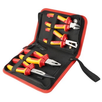 Набор пассатижей и бокорезов диэлектрических, 4 предмета, в футляре на молнии TOLSEN TTV83204 Набор пассатижей и бокорезов диэлектрических, 4 предмета, в футляре на молнии TOLSEN TTV83204