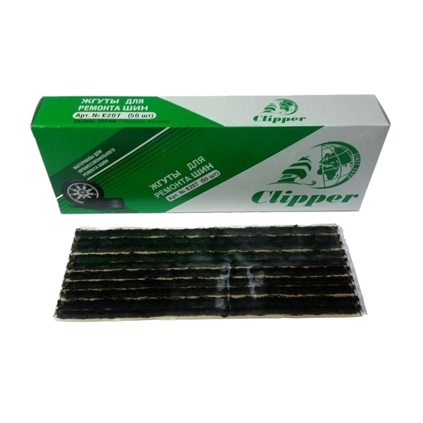 Набор жгутов (черных тонких) для ремонта шин 185 мм (50 шт) Clipper E207