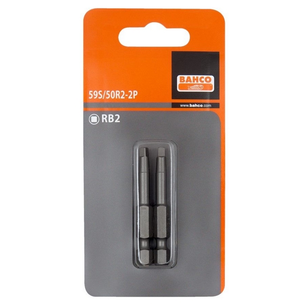 BAHCO 59S/50R1-2P Набор вставок (бит) 1/4 дюйма Robertson R1, 50 мм, 2 предмета