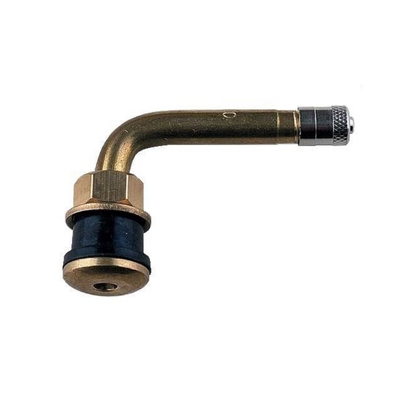 Вентиль металлический для бескамерных грузовых колес, угол 90 градусов, отверстие 15,7 мм, Clipper TR-570C