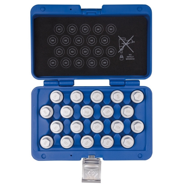 KING TONY 9BW0220 Набор насадок для монтажа/демонтажа секреток колес BMW, 20 предмета