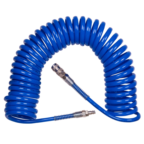 KING TONY 79962-20 Шланг пневматический спиральный высокого давления 8x12 мм, 20 м, полиуретановый, фитинги
