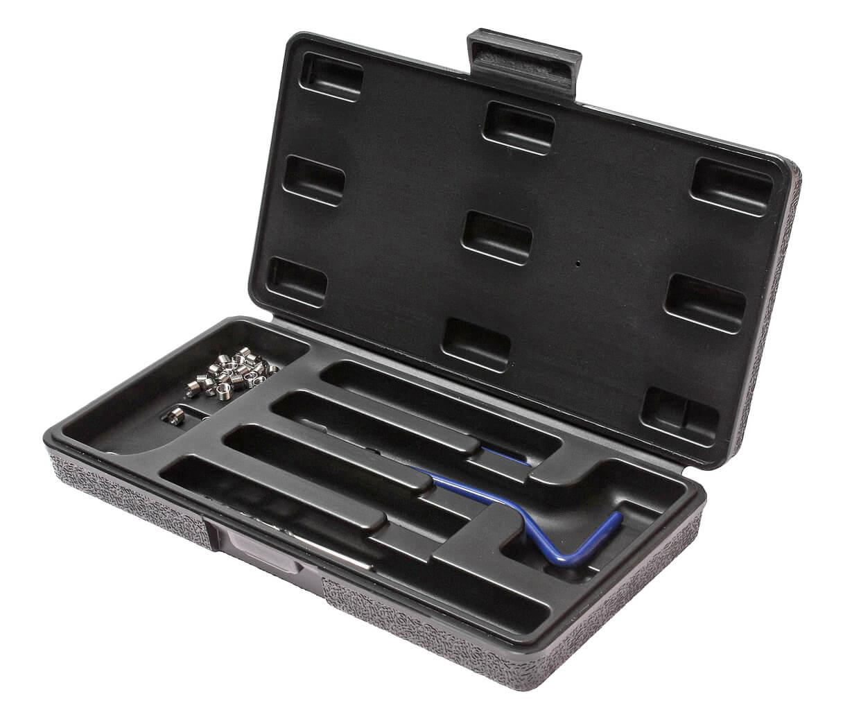 Набор инструментов для восстановления резьбы (вставки М5х0.8, L=6.7мм, 20шт.) 24 предмета JTC