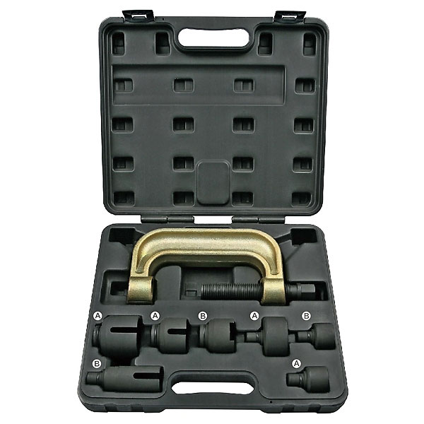 Набор оправок для монтажа и демонтажа сайлентблоков Mercedes-Benz, 8 предметов в кейсе Мастак 110-20008C