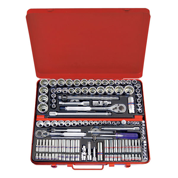 Набор торцевых головок 1/4, 3/8, 1/2 дюйма 4-32 мм, 5/32-1&1/4 дюйма, 135 предметов King Tony 9033CR