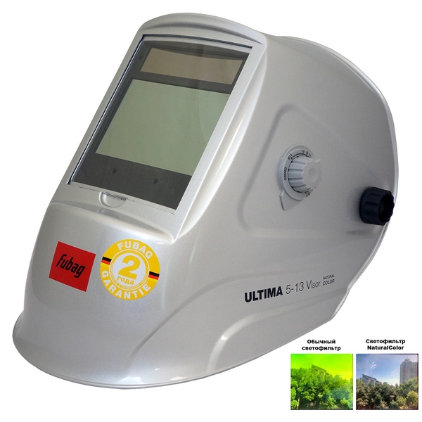 Маска сварщика «хамелеон», зона обзора 100x67 мм, Fubag Ultima 5-13 Visor Natural Color