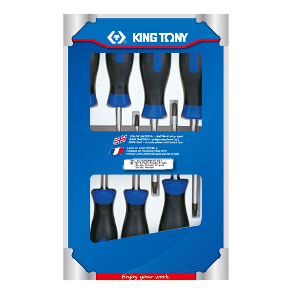 KING TONY 30309PR Набор отверток TORX 9 предметов