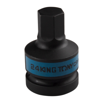 KING TONY 801524M Насадка (бита) ударная торцевая 1", HEX, 24 мм, L=80 мм