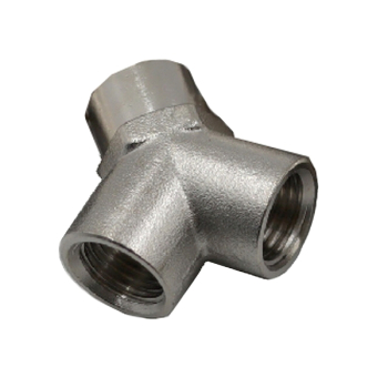 Тройник пневматический Y-образный F1/4"-F1/4"-F1/4", 1 шт, KraftWell KRW-TY14F3