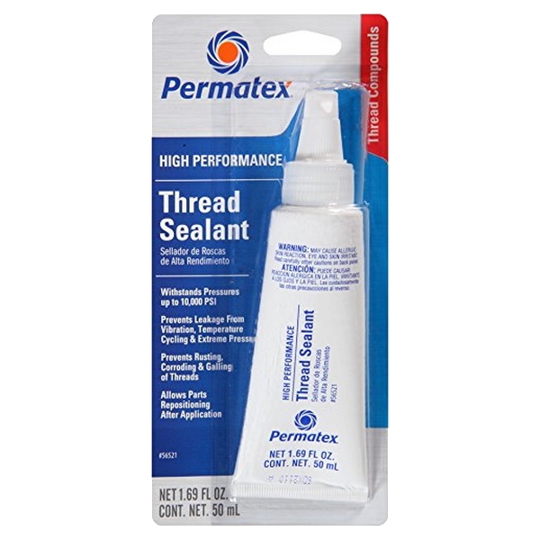 Герметик для тяжелонагруженных резьбовых соединений, с тефлоном, 50 мл, Permatex High Performance Thread Sealant