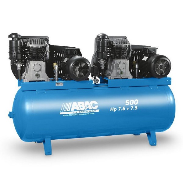 Компрессор поршневой масляный ременной трехфазный ABAC B7000/500 Т7.5 TANDEM