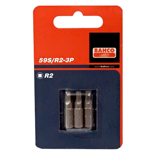BAHCO 59S/R3-3P Набор вставок (бит) 1/4 дюйма Robertson R3, 25 мм, 3 предмета
