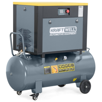Компрессор винтовой 680 л/мин, 10 бар, 380 В, ресивер 200 л, KraftWell KRW-PSC680-200L