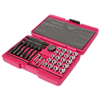 Набор инструментов для восстановления резьбы под свечи накаливания, 33 предмета, JTC-4053