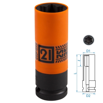 KING TONY 9BW4502 Головка торцевая для колесных болтов Hyundai/KIA ударная 1/2", 21 мм KING TONY 9BW4502 Головка торцевая для колесных болтов Hyundai/KIA ударная 1/2", 21 мм