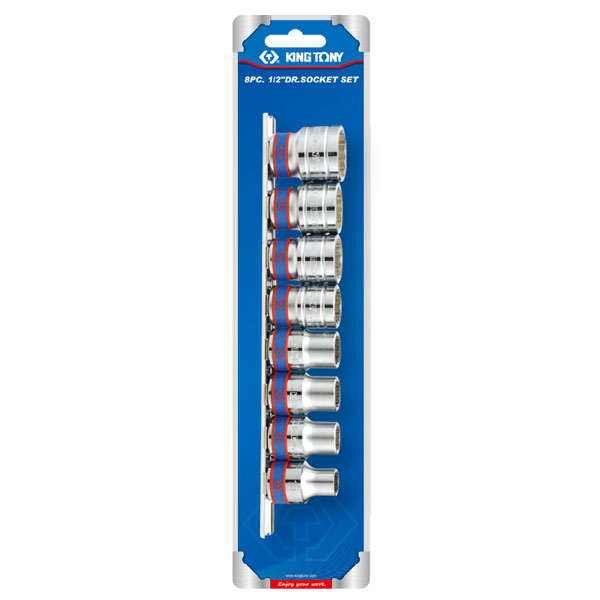 Набор торцевых головок 1/2 дюйма 10-22 мм, 8 предметов King Tony 4010MR