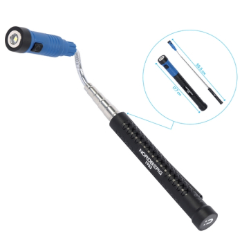 NORDBERG 1933 Фонарь светодиодный телескопический гибкий, аккумуляторный, 3.7 В, магнитный захват