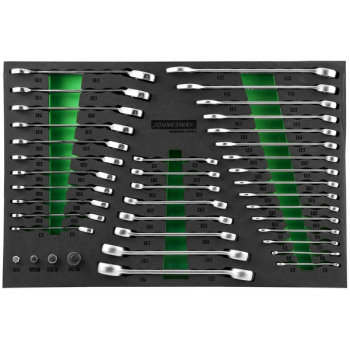 Набор ключей гаечных и адаптеров в EVA ложементе 560x400 мм, 39 предметов, Jonnesway W106246139SV