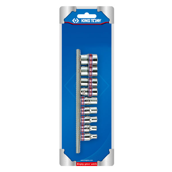 Набор торцевых головок 1/4 дюйма 5/32-1/2 дюйма, 9 предметов King Tony 2509SR