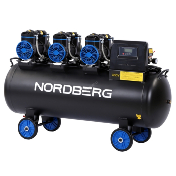 NORDBERG NCEO160/750 Компрессор поршневой безмасляный 380В, ресивер 160л, 750л/мин