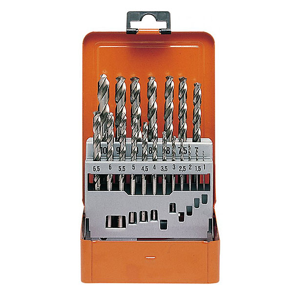 Набор сверл по металлу HSS CO 1-10 мм, 19 предметов в кейсе Projahn 60340