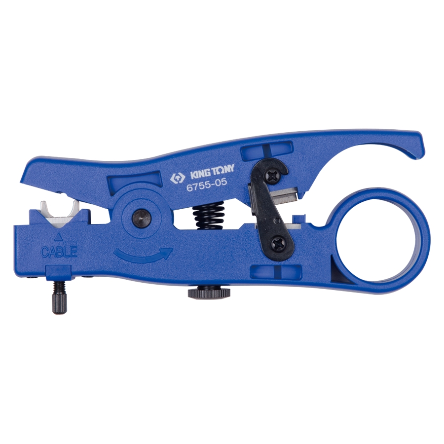 KING TONY 6755-05 Стриппер для снятия изоляции и резки многожильного и плоского кабеля UTP, STP, RJ