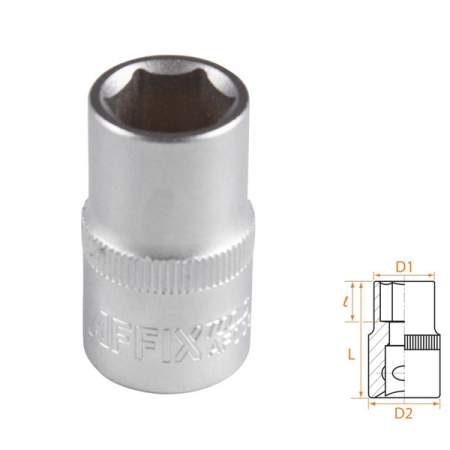 Головка торцевая стандартная шестигранная 1/2", 14 мм, AFFIX AF00040014