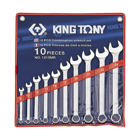 Набор ключей комбинированных 08-24 мм, 10 предметов King Tony 1210MR
