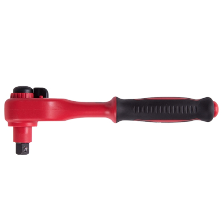 KING TONY 4771VE-10 Трещотка диэлектрическая 1/2", 250 мм, 24 зубца, флажковая с кнопкой